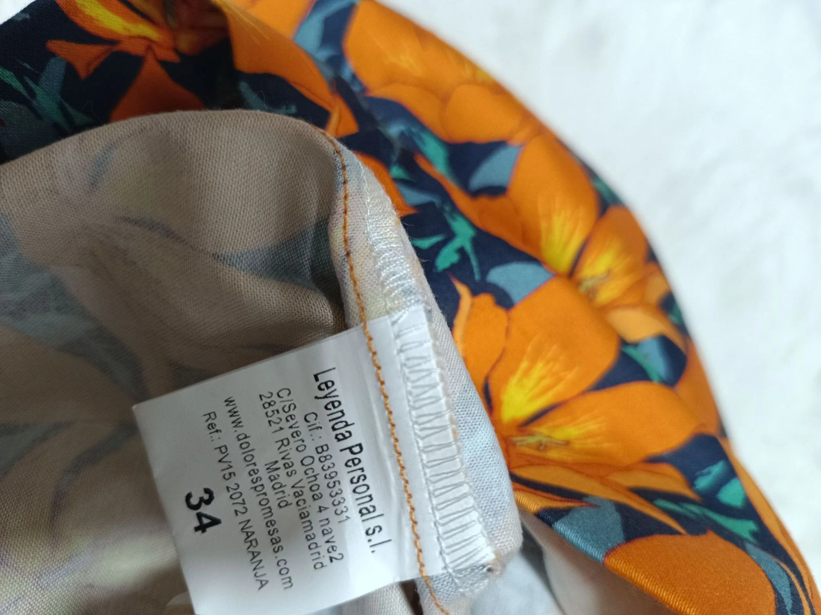 saia curta floral laranja Dolores Promesas algodão. jupe courte fleurie orange – photo 10